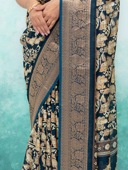 Navy Blue Brasov Saree