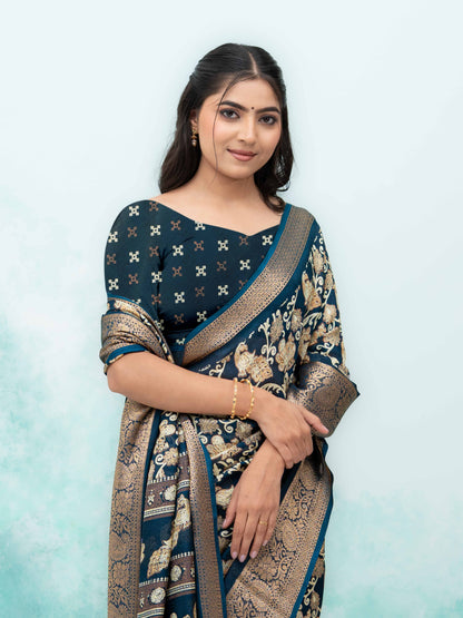 Navy Blue Brasov Saree