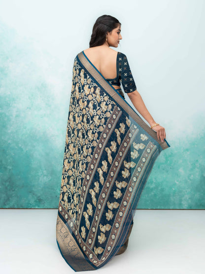 Navy Blue Brasov Saree