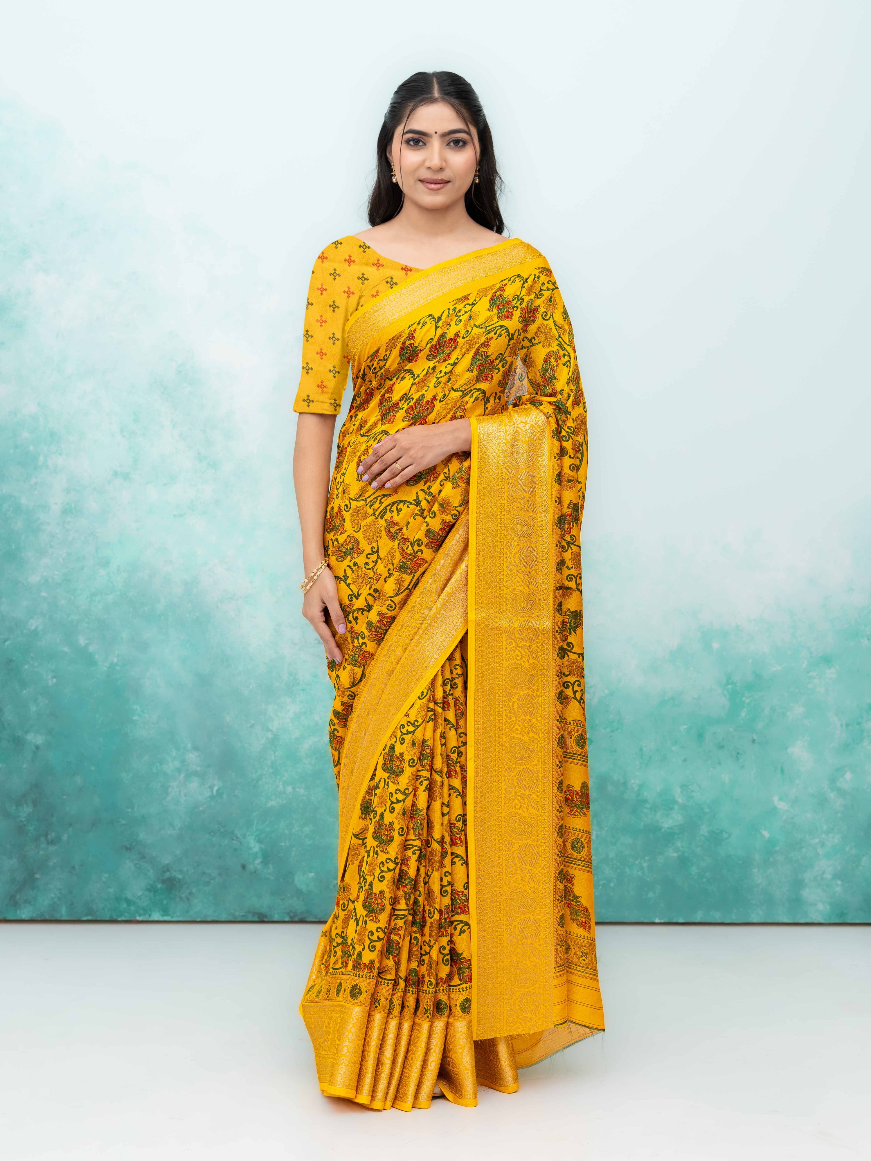 Yellow Brasov Saree