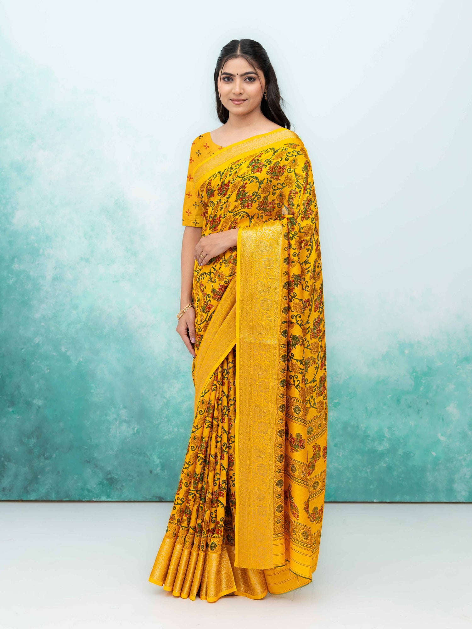 Yellow Brasov Saree