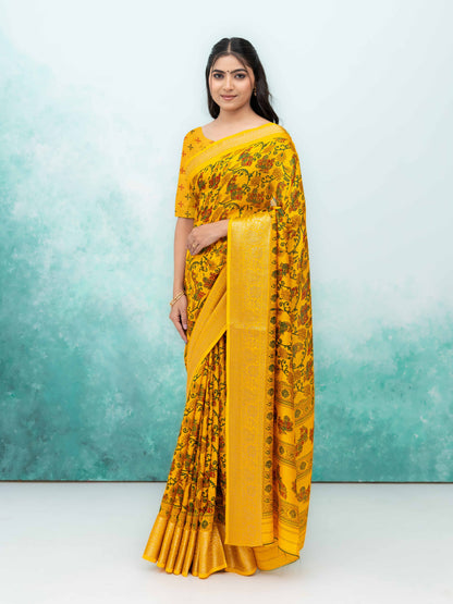 Yellow Brasov Saree