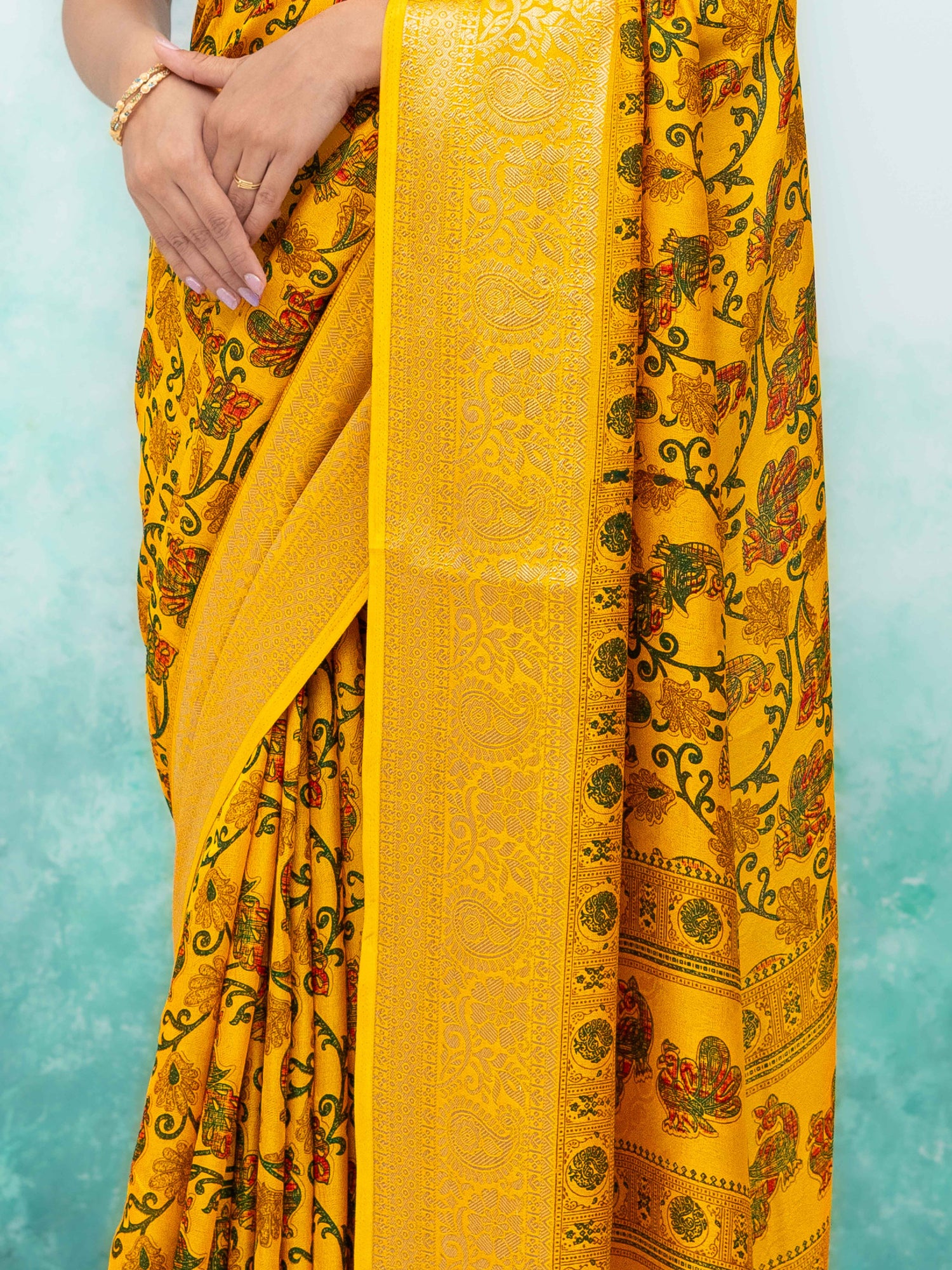 Yellow Brasov Saree