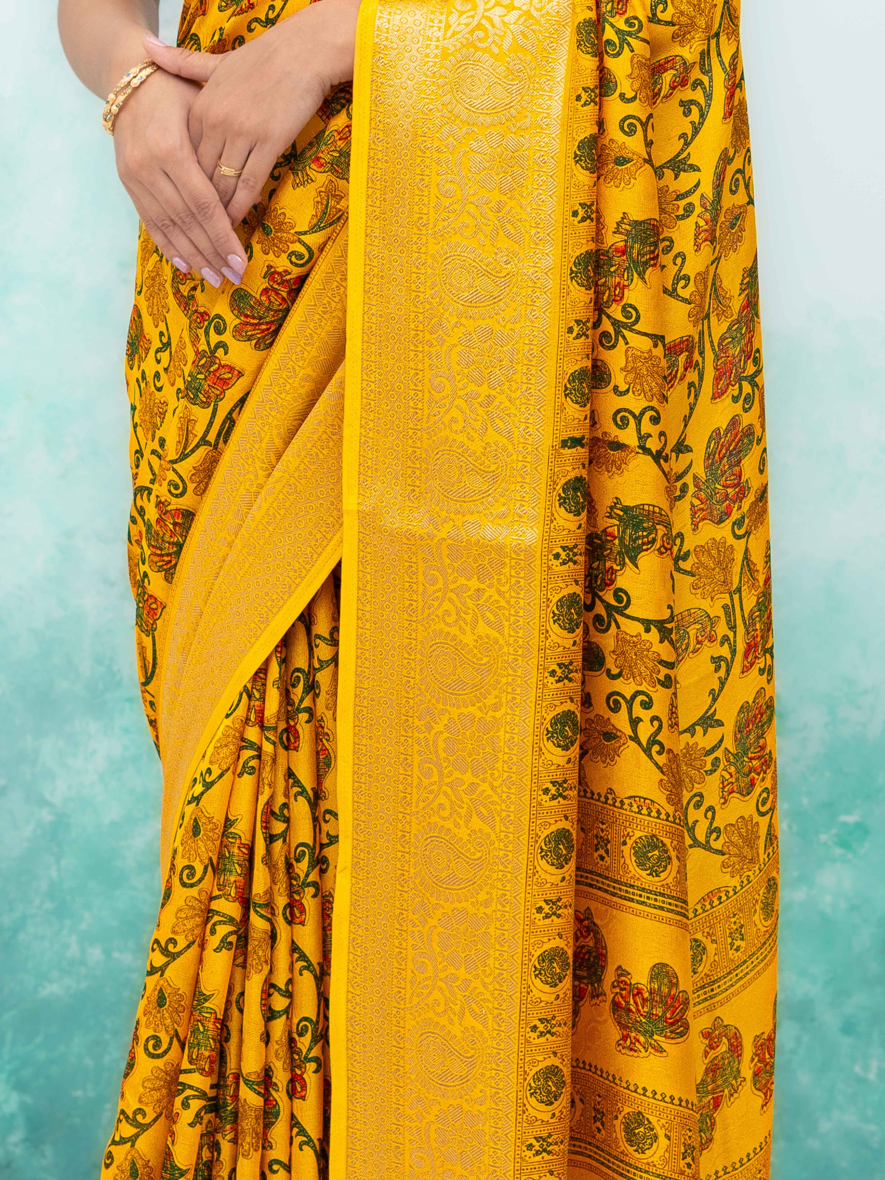 Yellow Brasov Saree