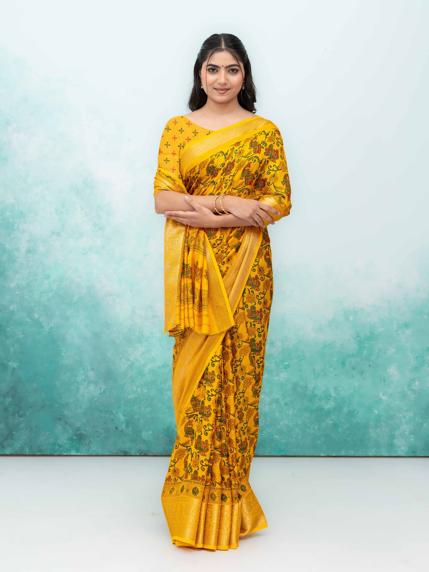 Yellow Brasov Saree