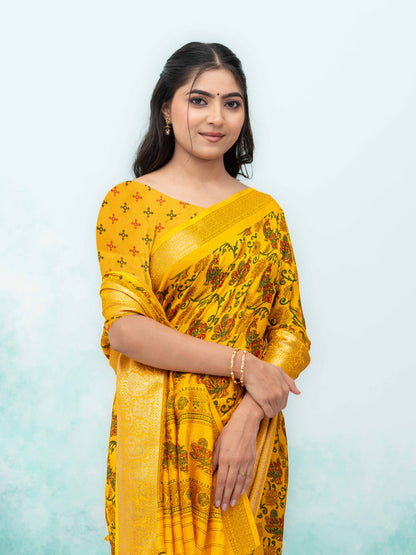 Yellow Brasov Saree