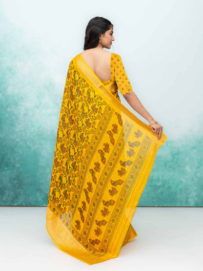 Yellow Brasov Saree