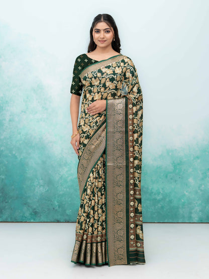 Dark Green Brasov Saree