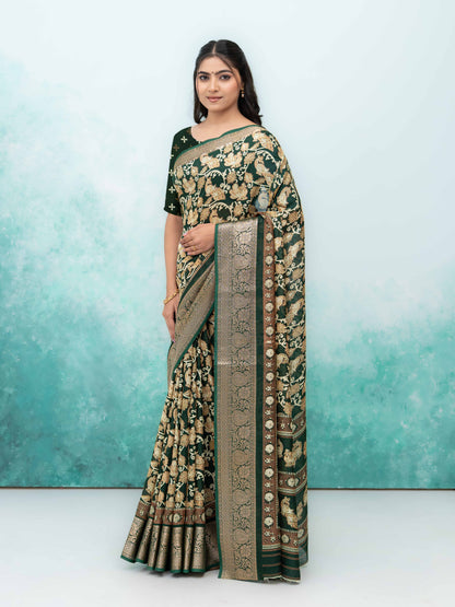 Dark Green Brasov Saree