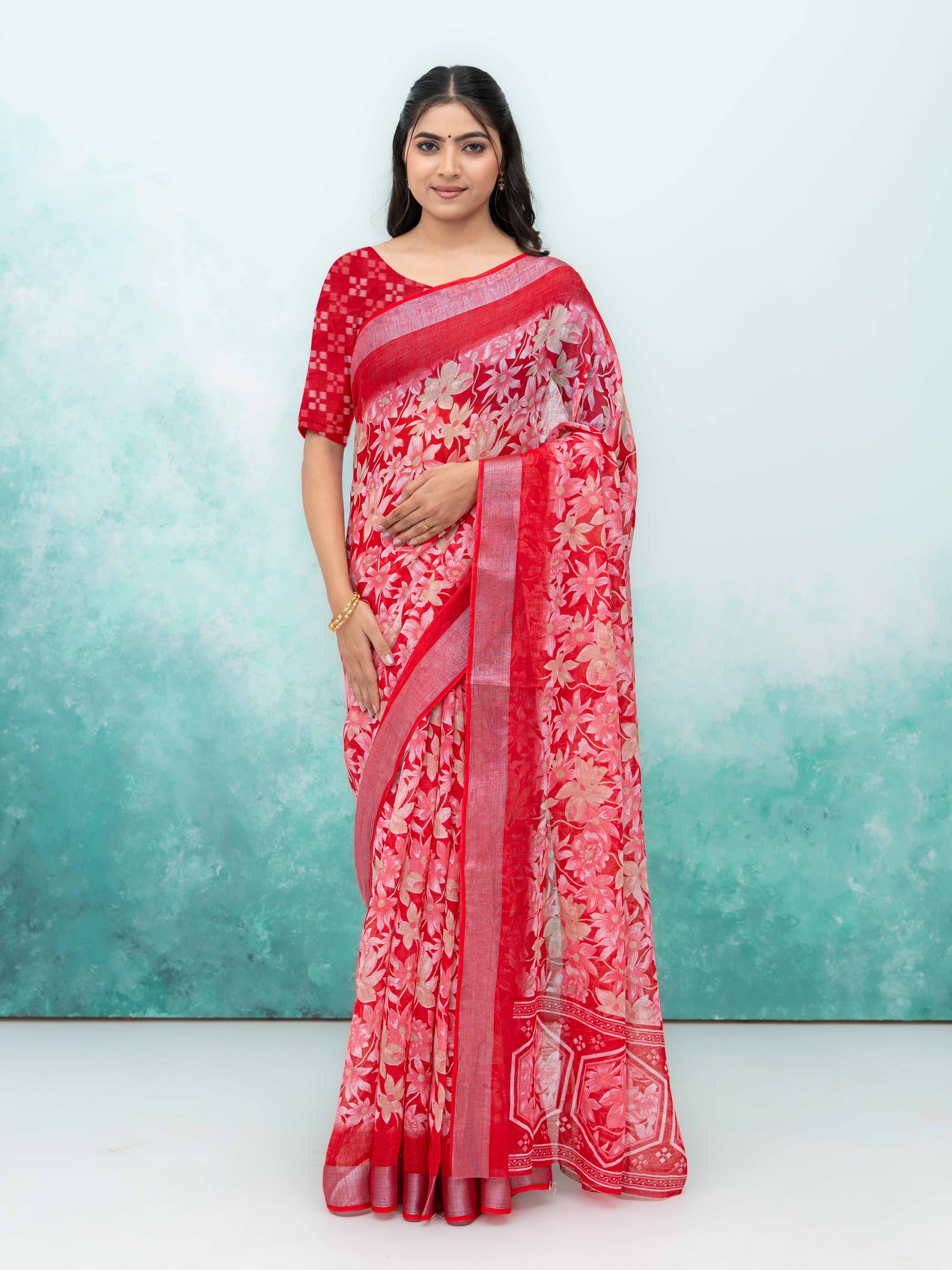 Red Weightless Saree