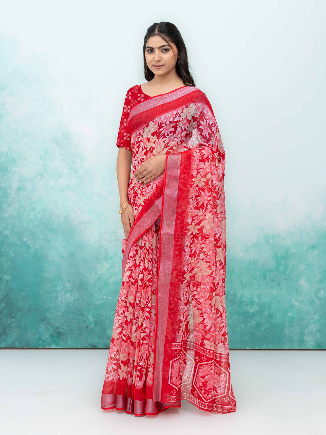 Red Weightless Saree