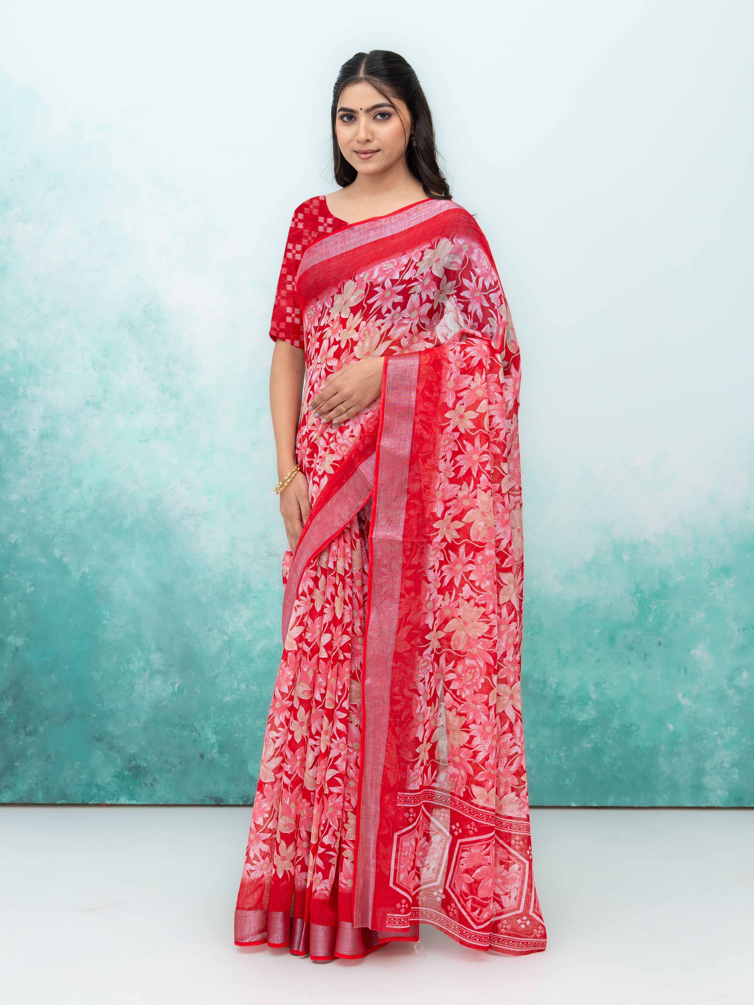 Red Weightless Saree
