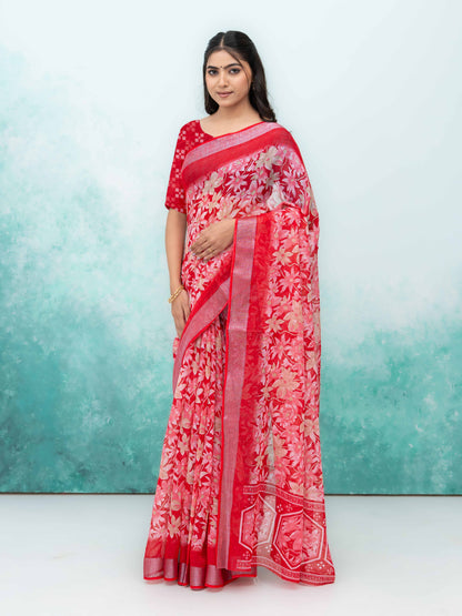 Red Weightless Saree