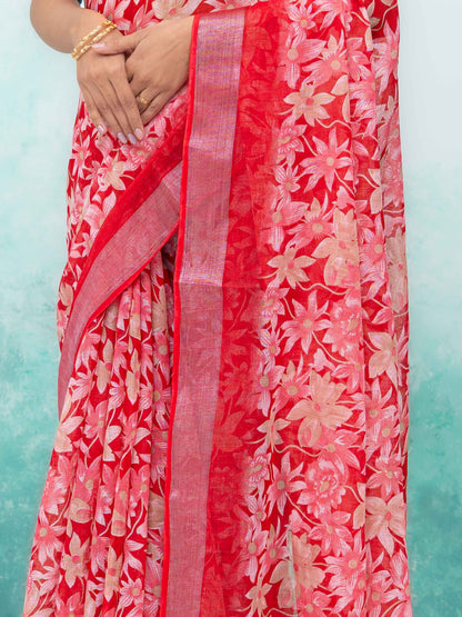 Red Weightless Saree