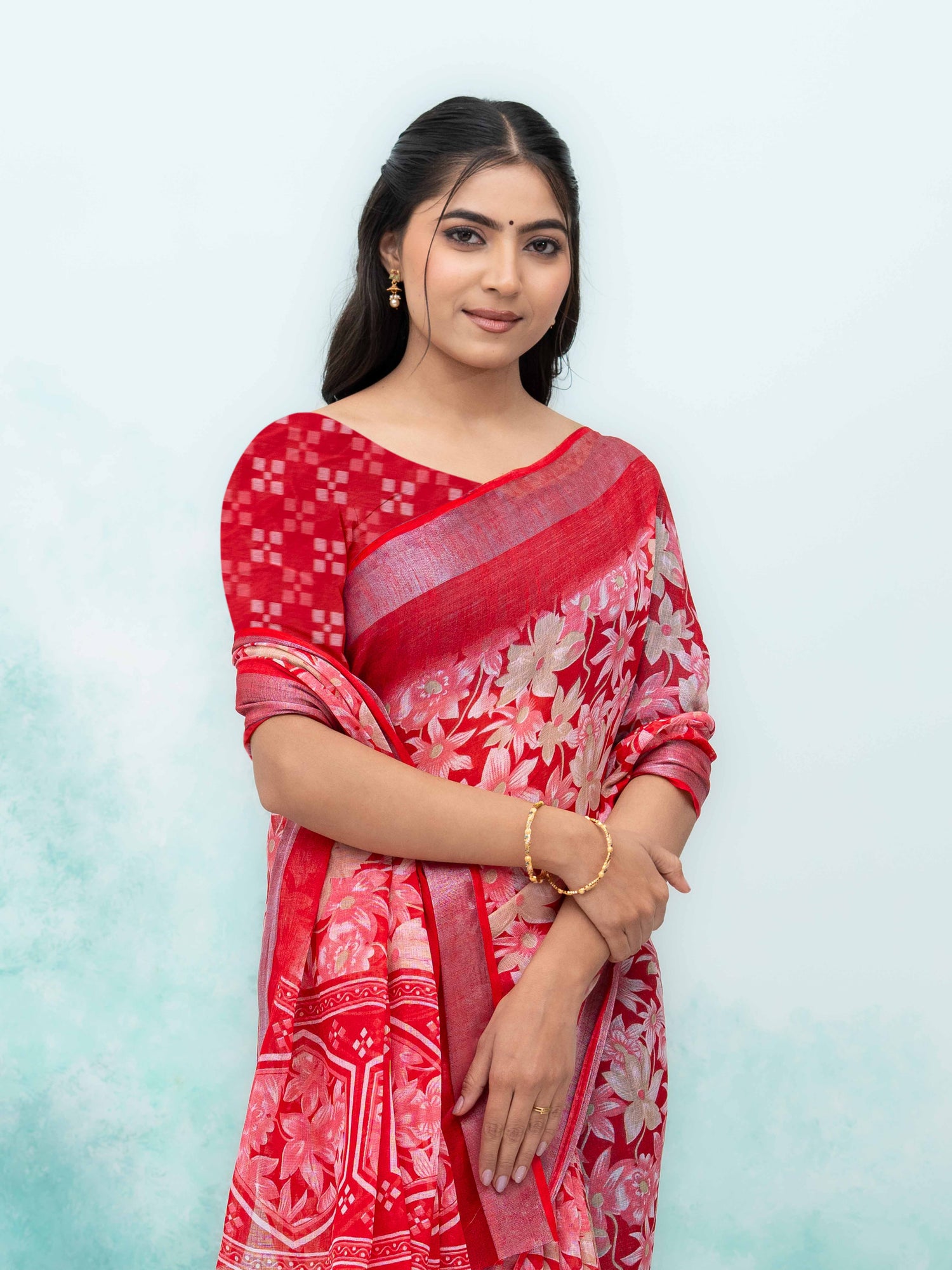Red Weightless Saree