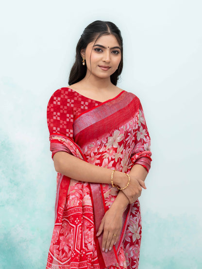 Red Weightless Saree