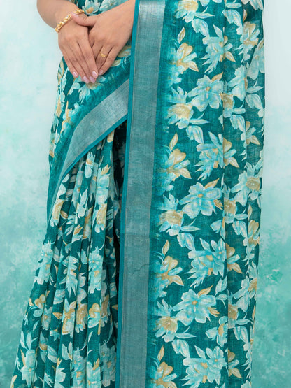Teal Weightless Saree