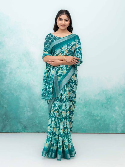 Teal Weightless Saree