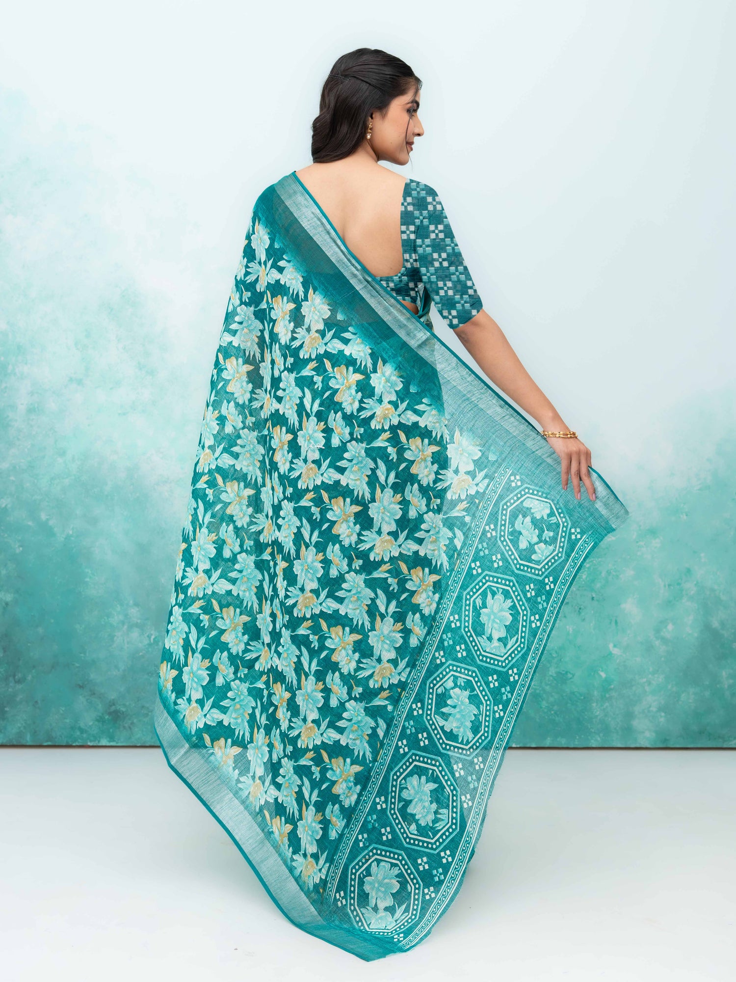 Teal Weightless Saree