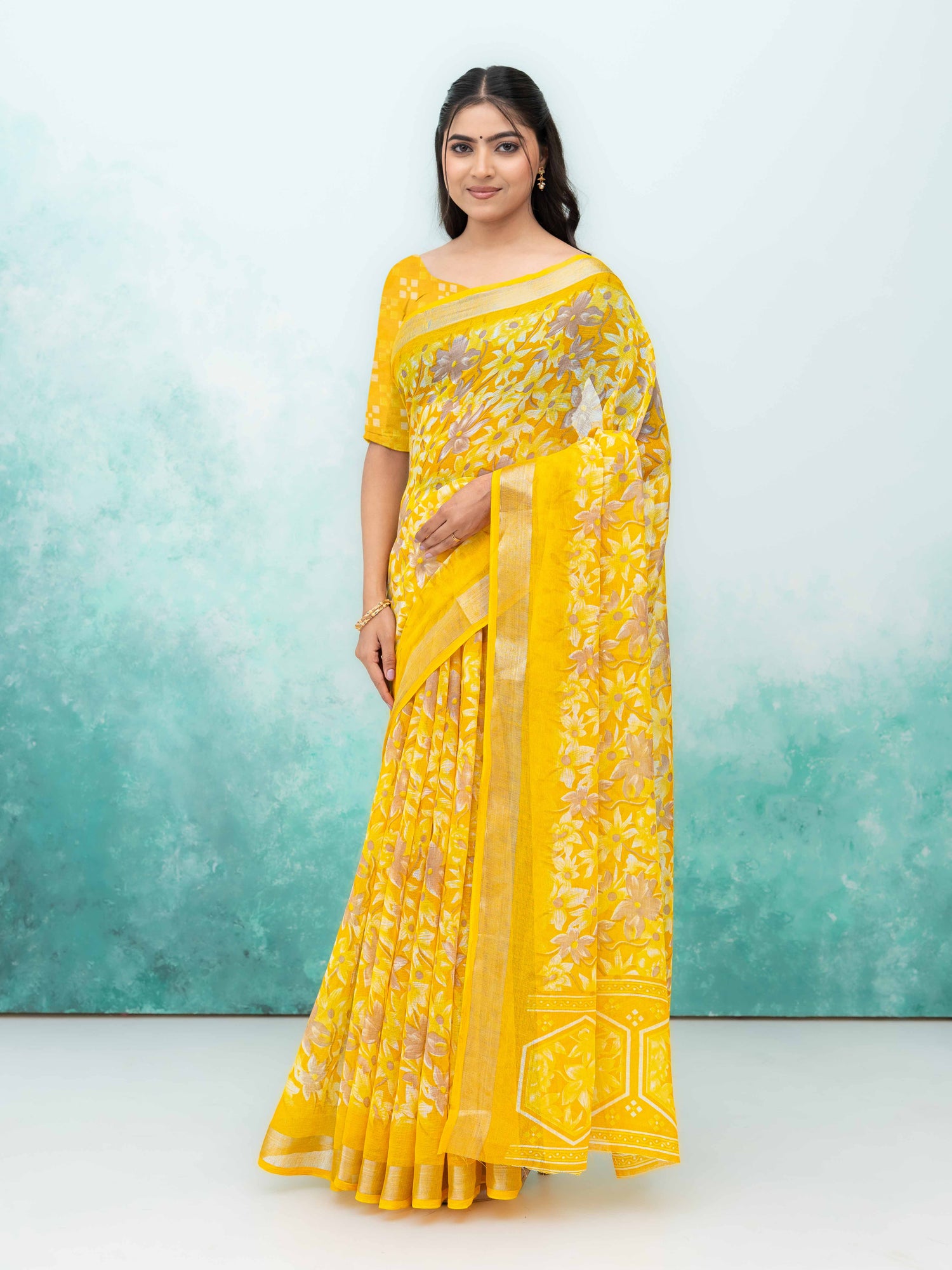 Lemon Weightless Saree