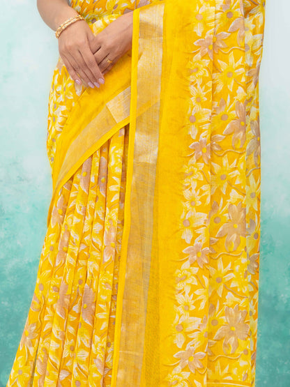 Lemon Weightless Saree
