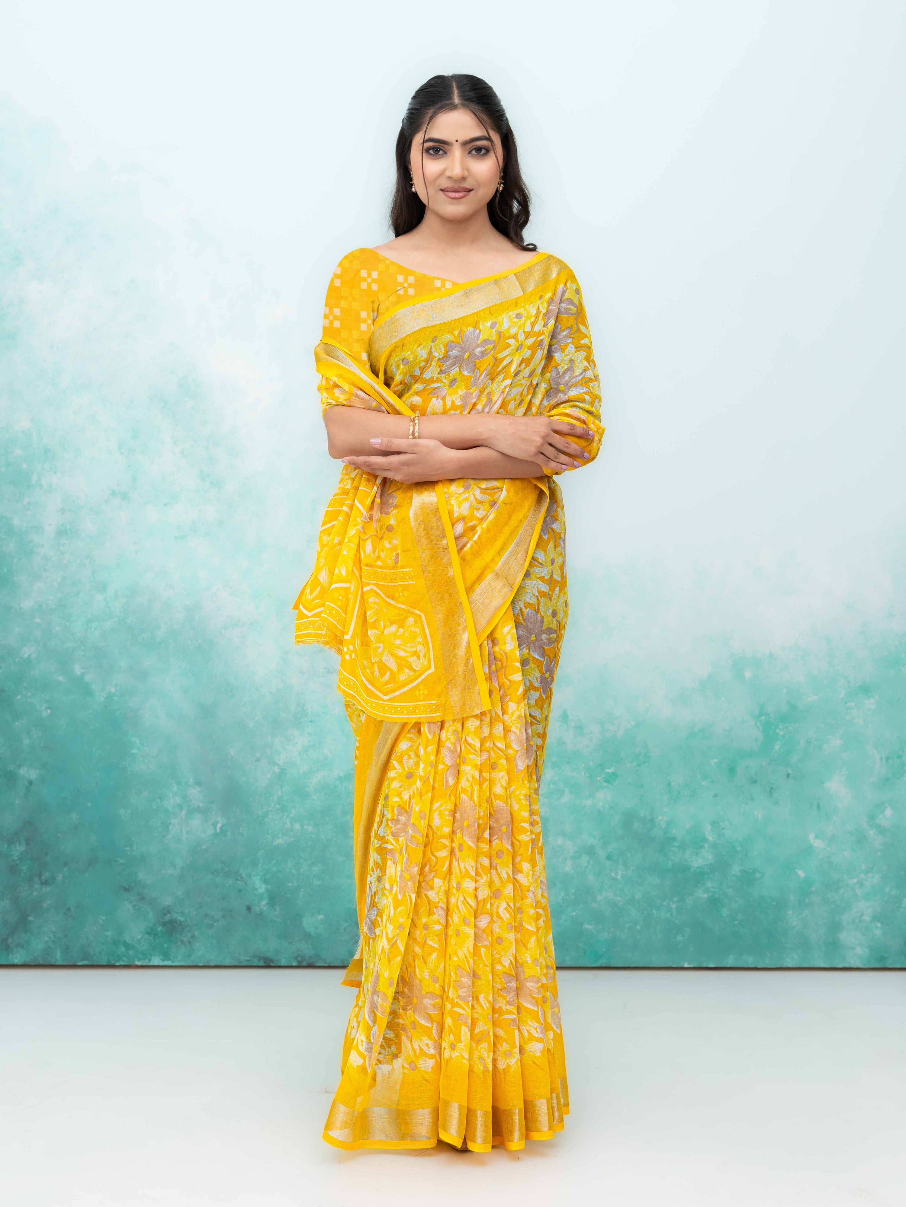 Lemon Weightless Saree