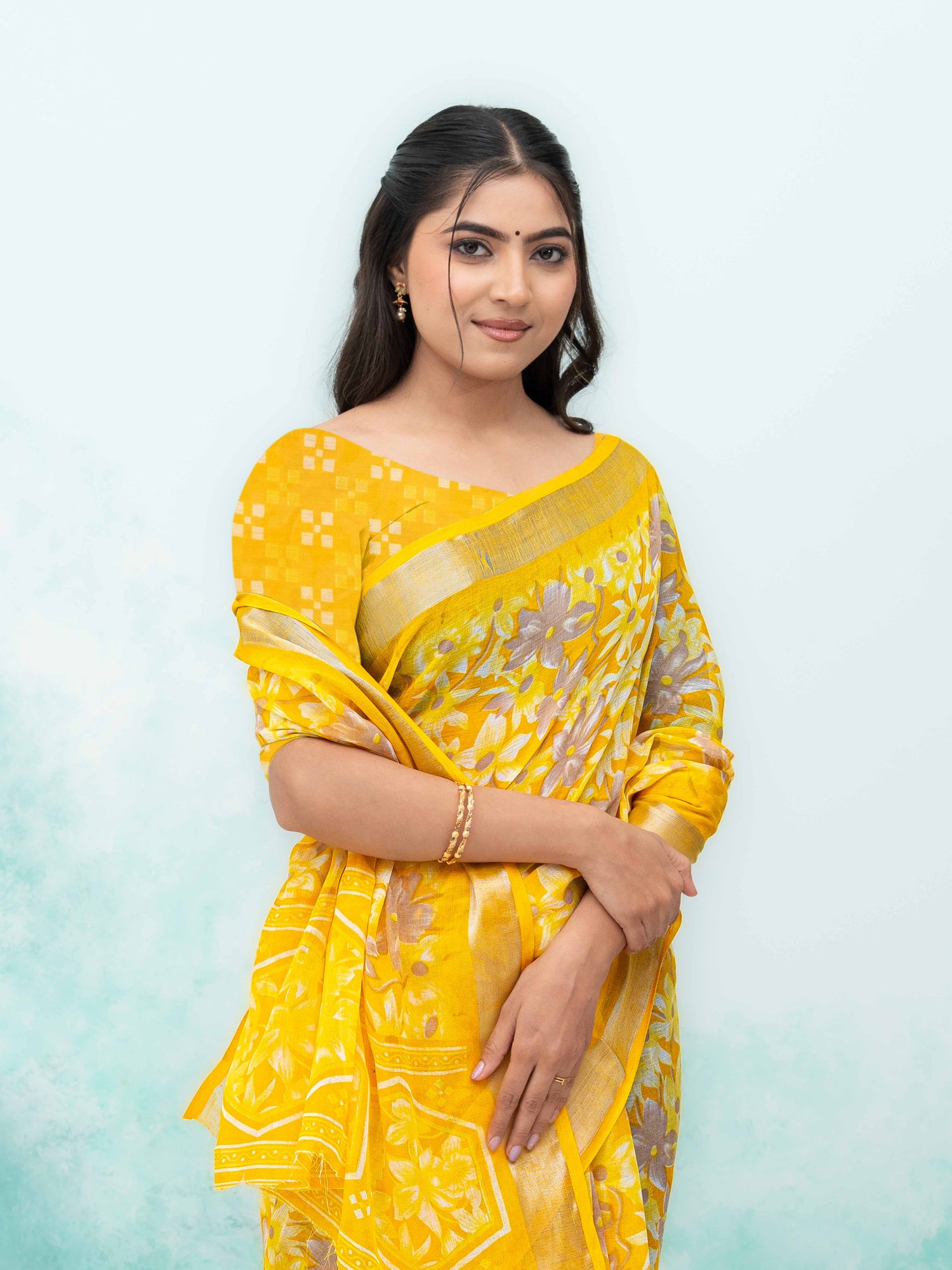 Lemon Weightless Saree