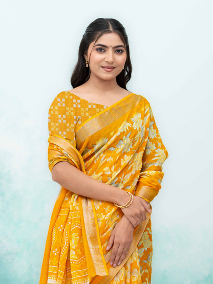 Yellow Weightless Saree