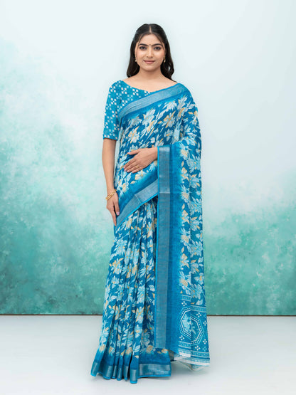 Sky Blue Weightless Saree