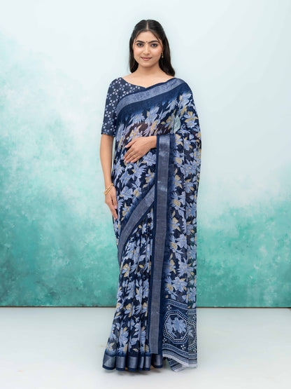 Navy Blue Weightless Saree