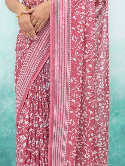 Pink Weightless Saree