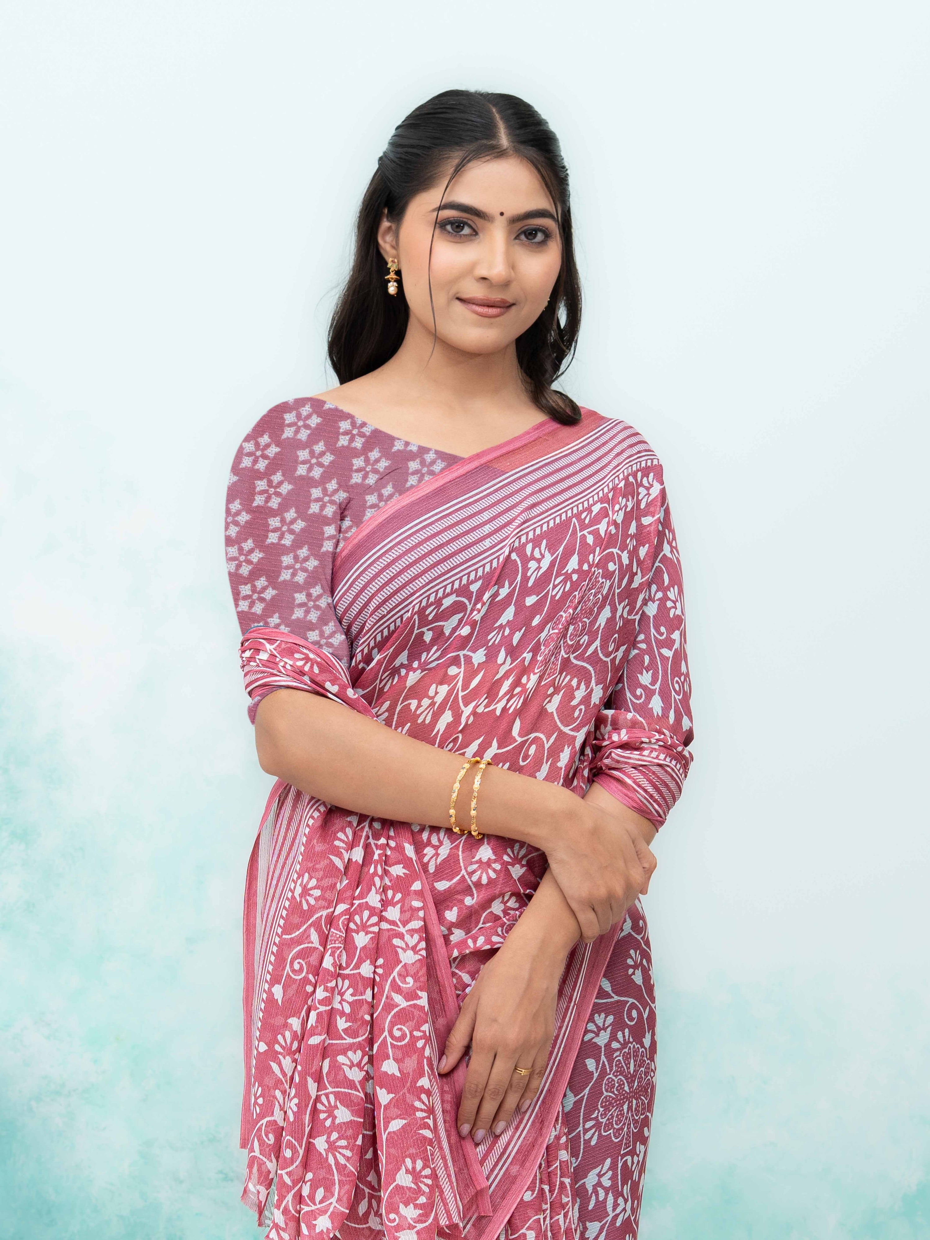 Pink Weightless Saree