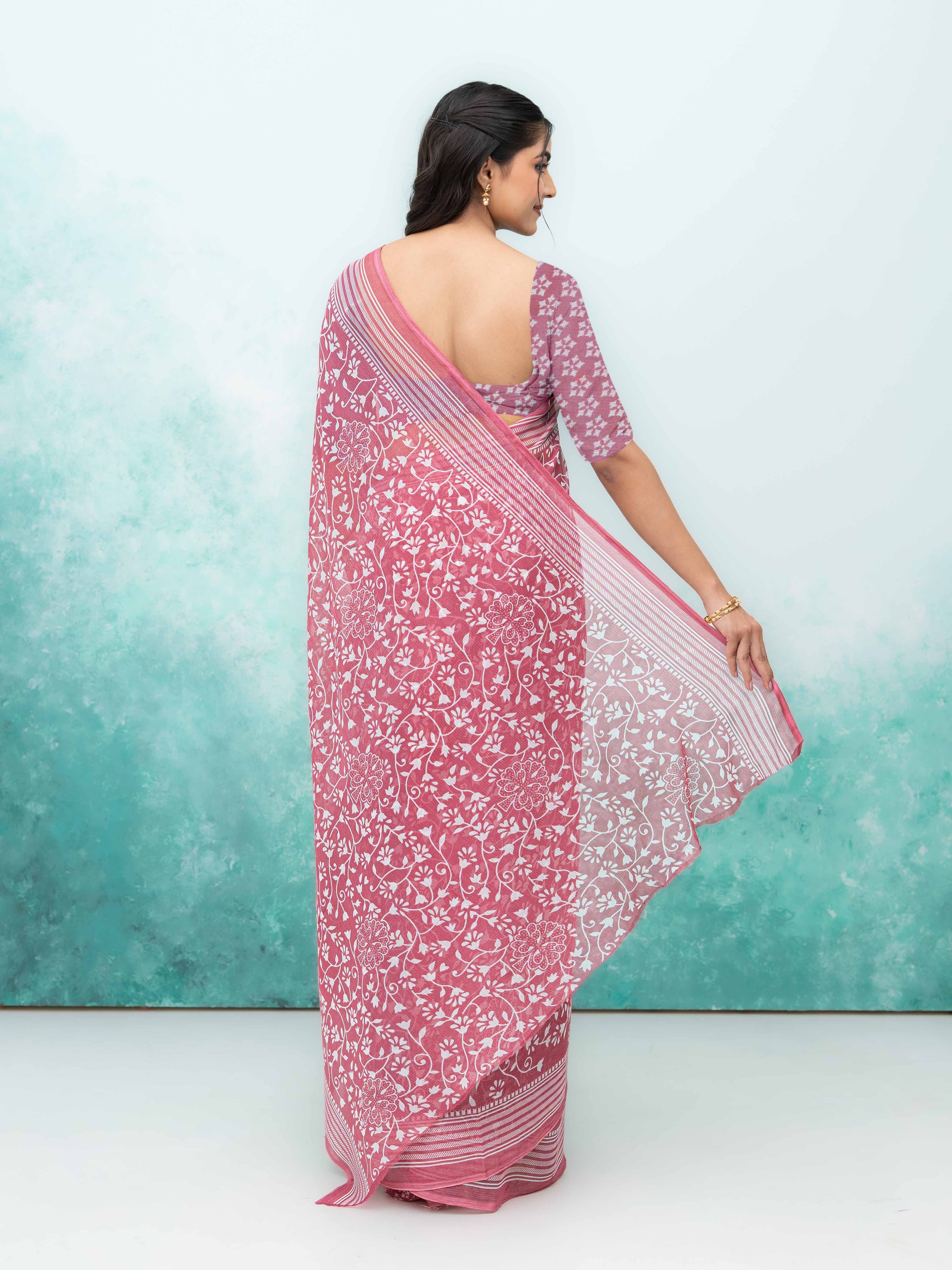 Pink Weightless Saree