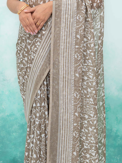 Gray Weightless Saree