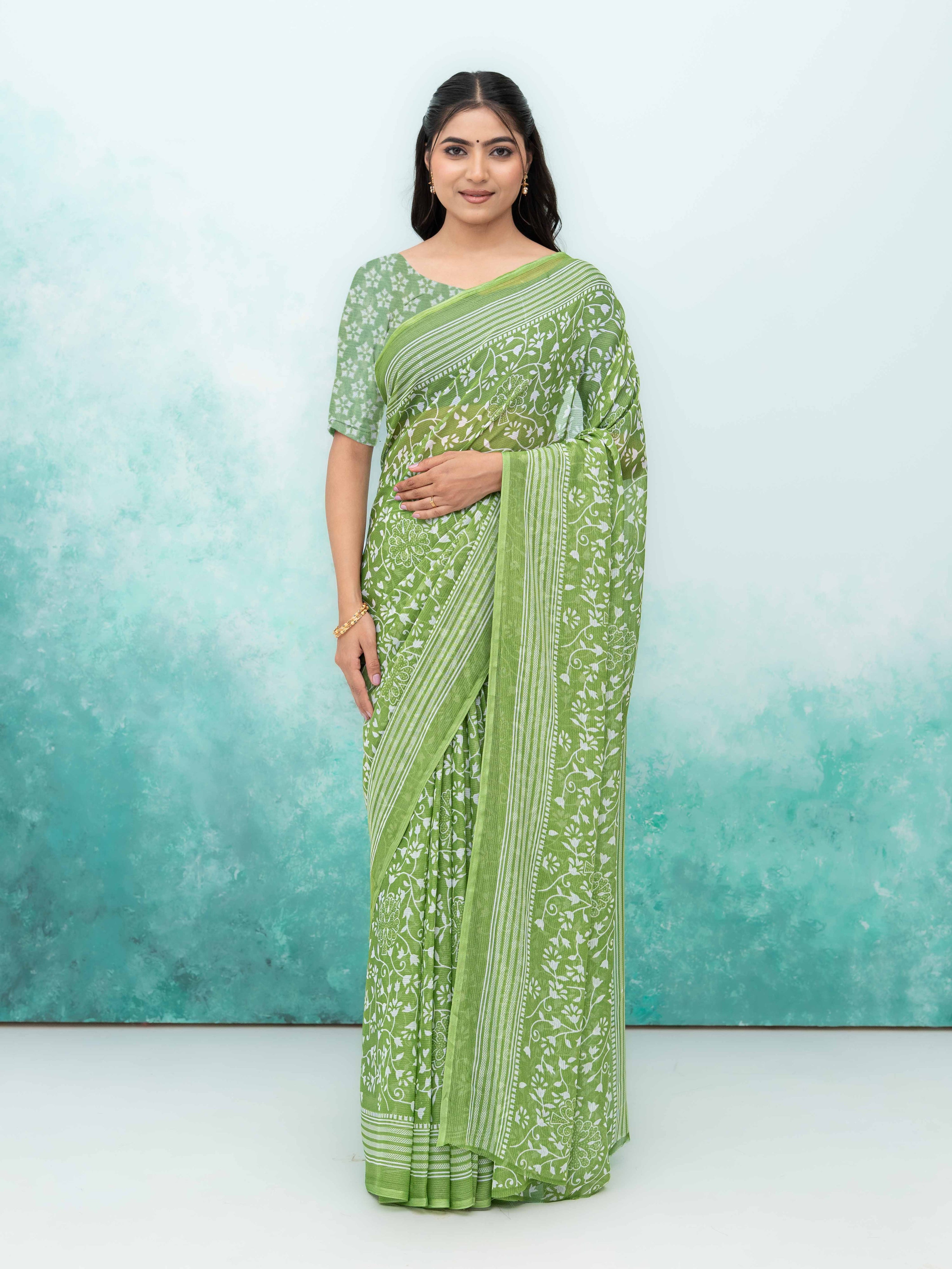 Light Green Weightless Saree