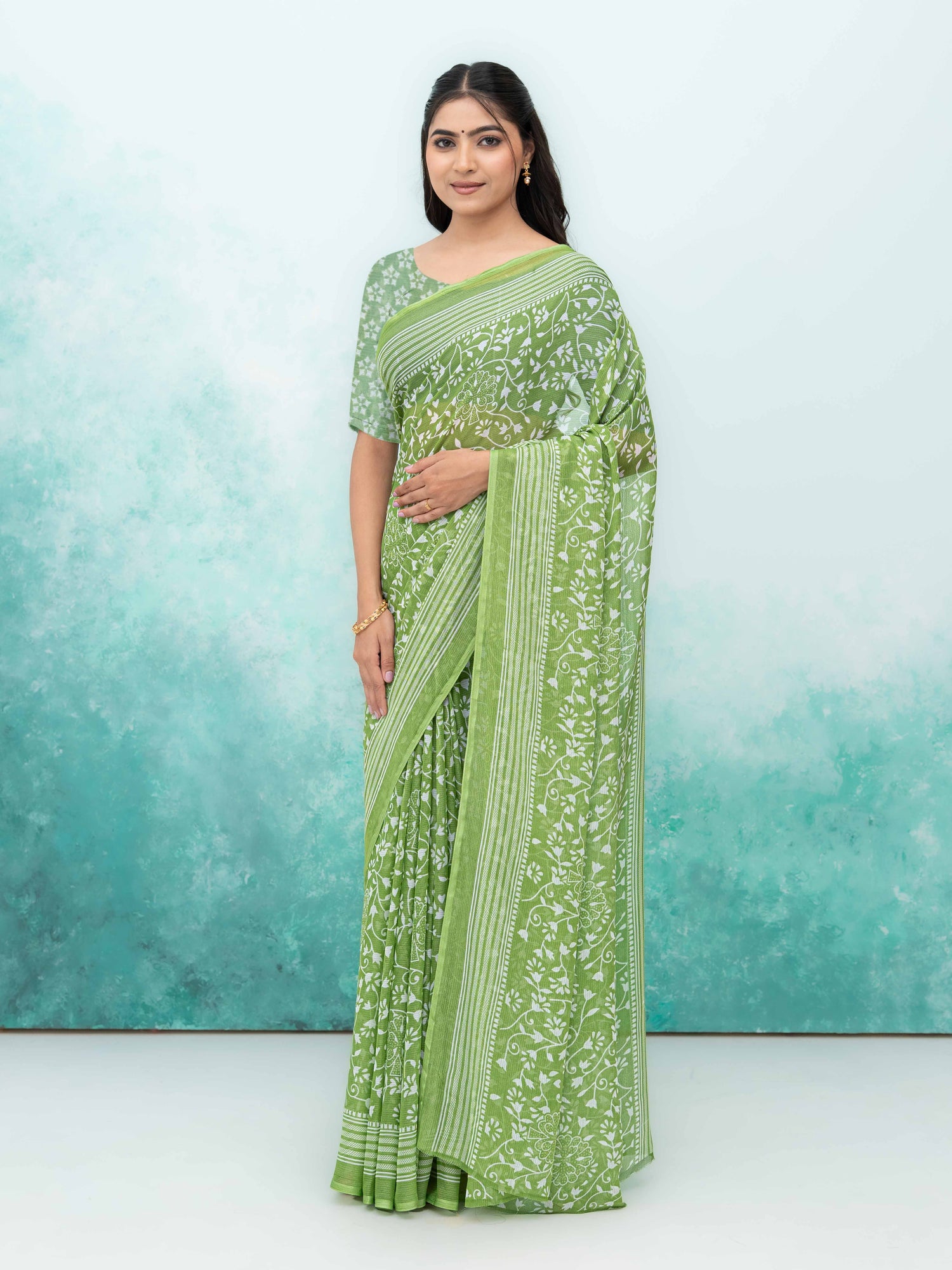 Light Green Weightless Saree