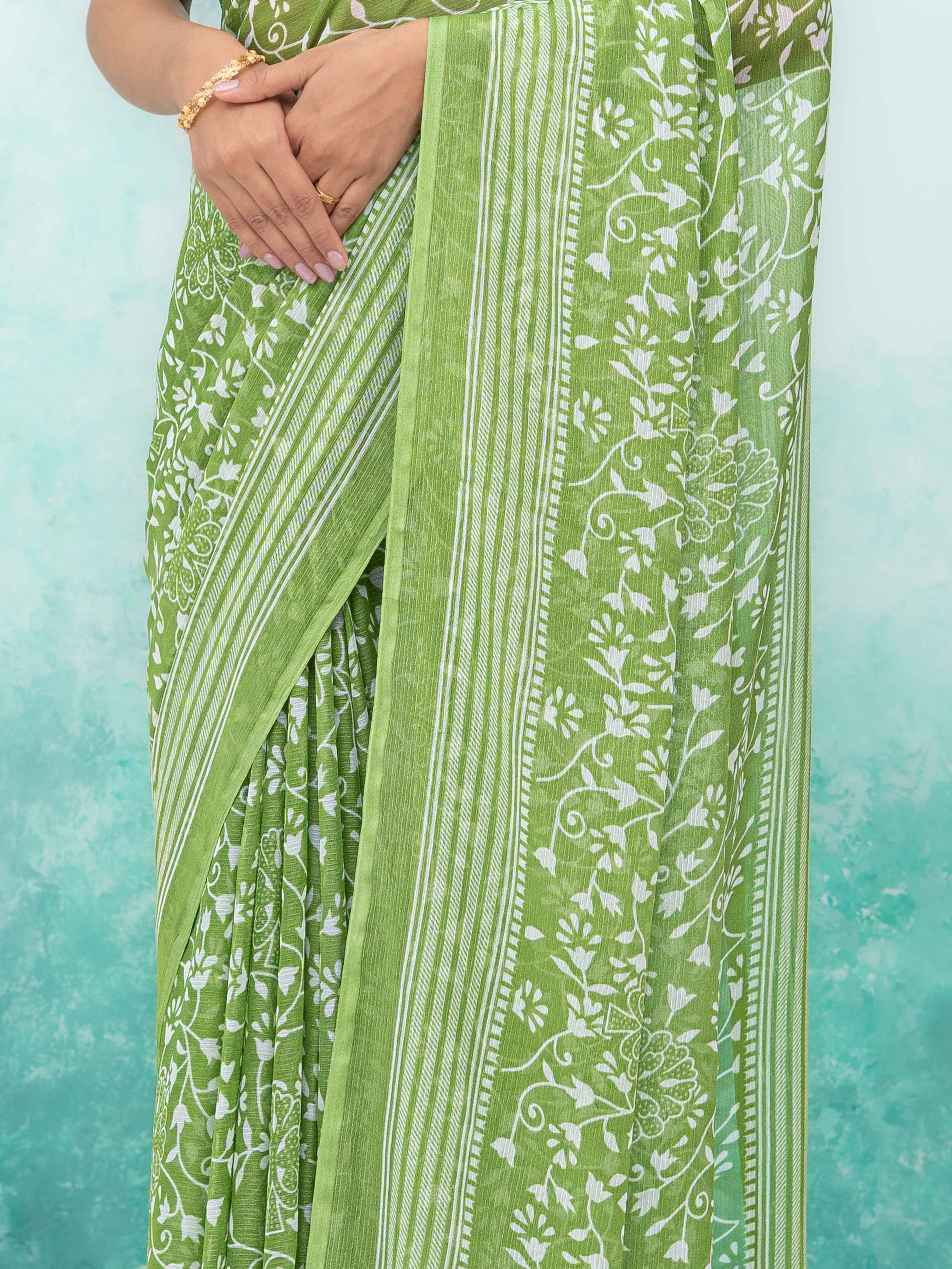 Light Green Weightless Saree