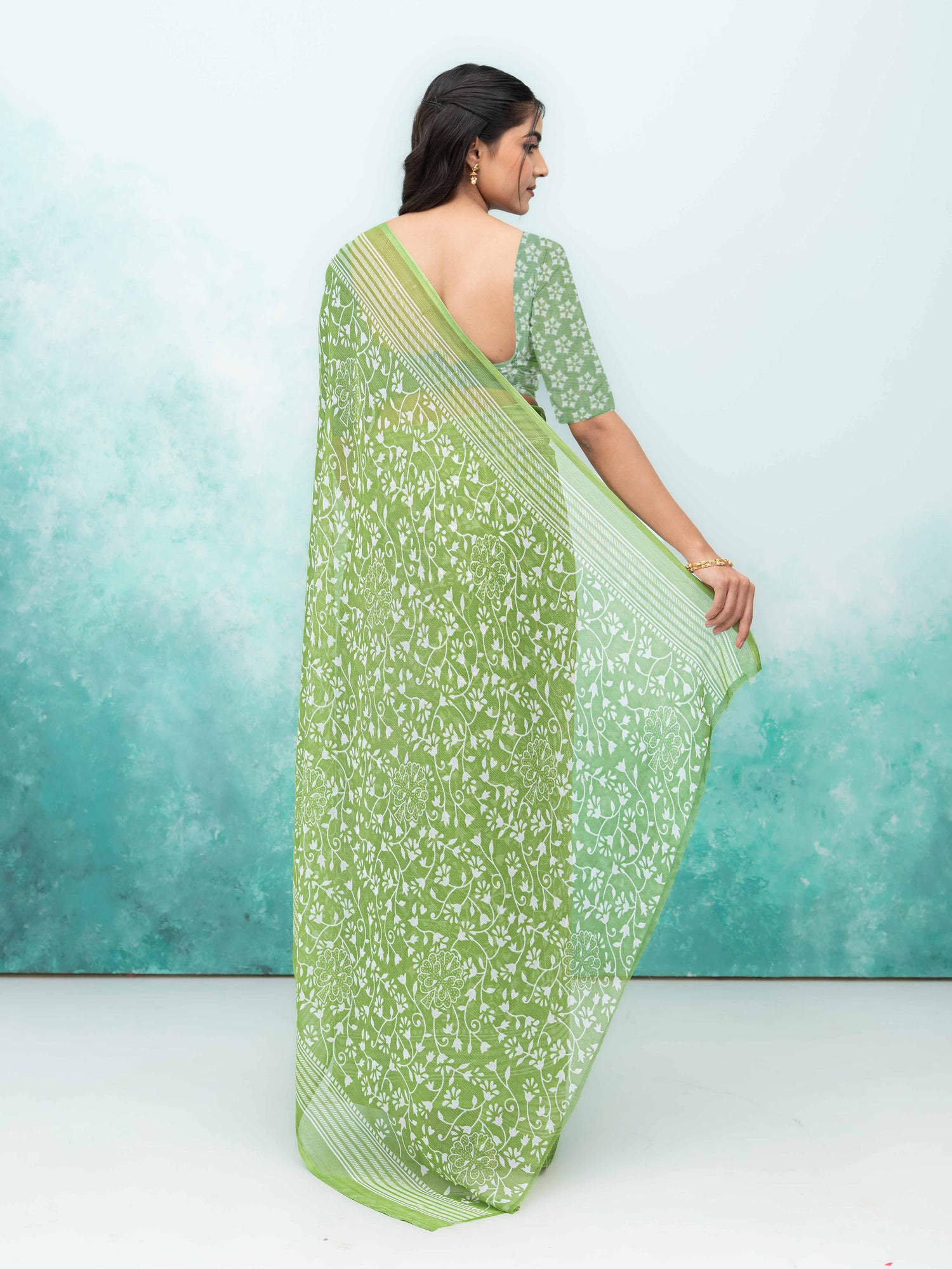 Light Green Weightless Saree