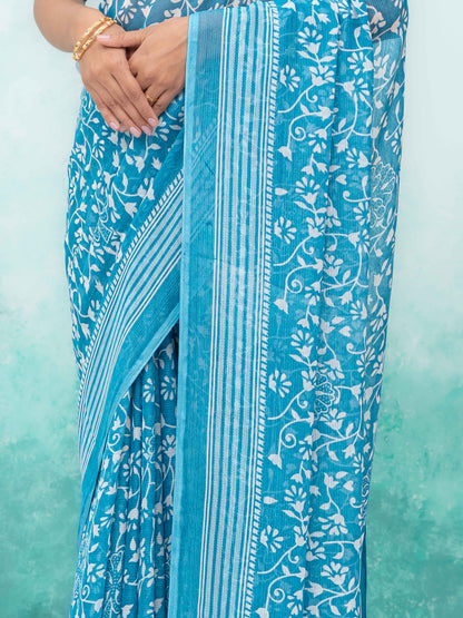 Sky Blue Weightless Saree