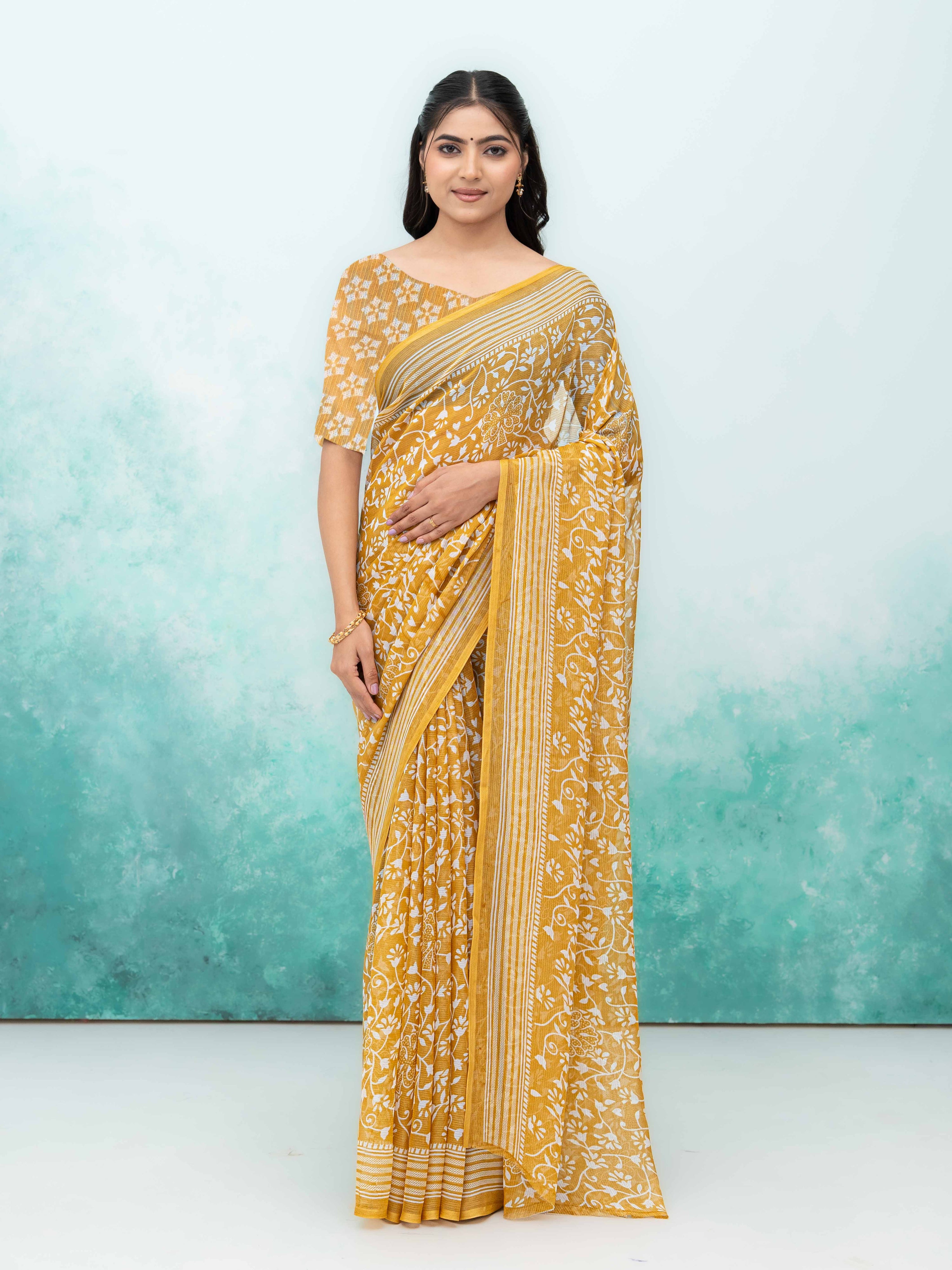 Yellow Weightless Saree