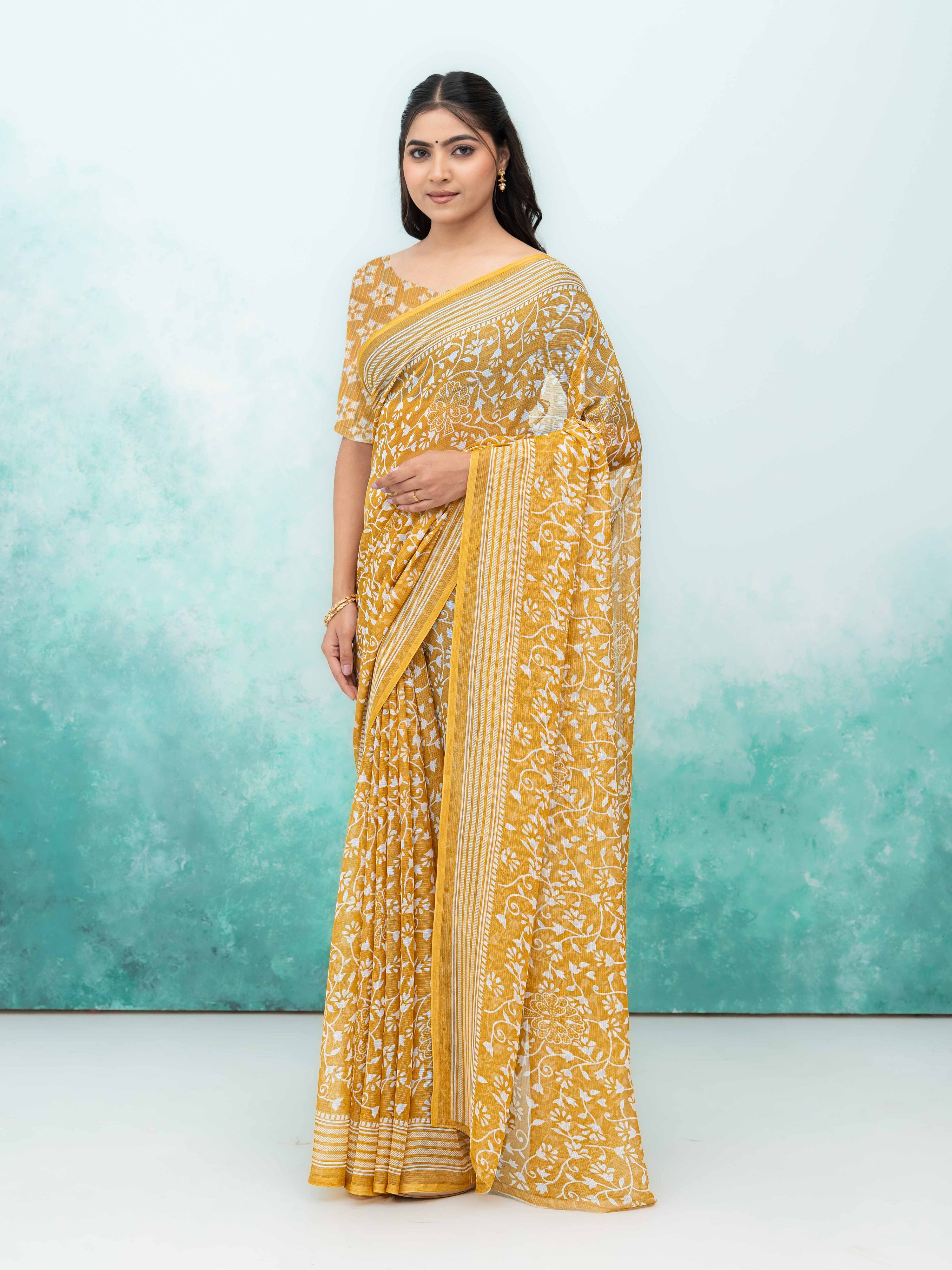Yellow Weightless Saree