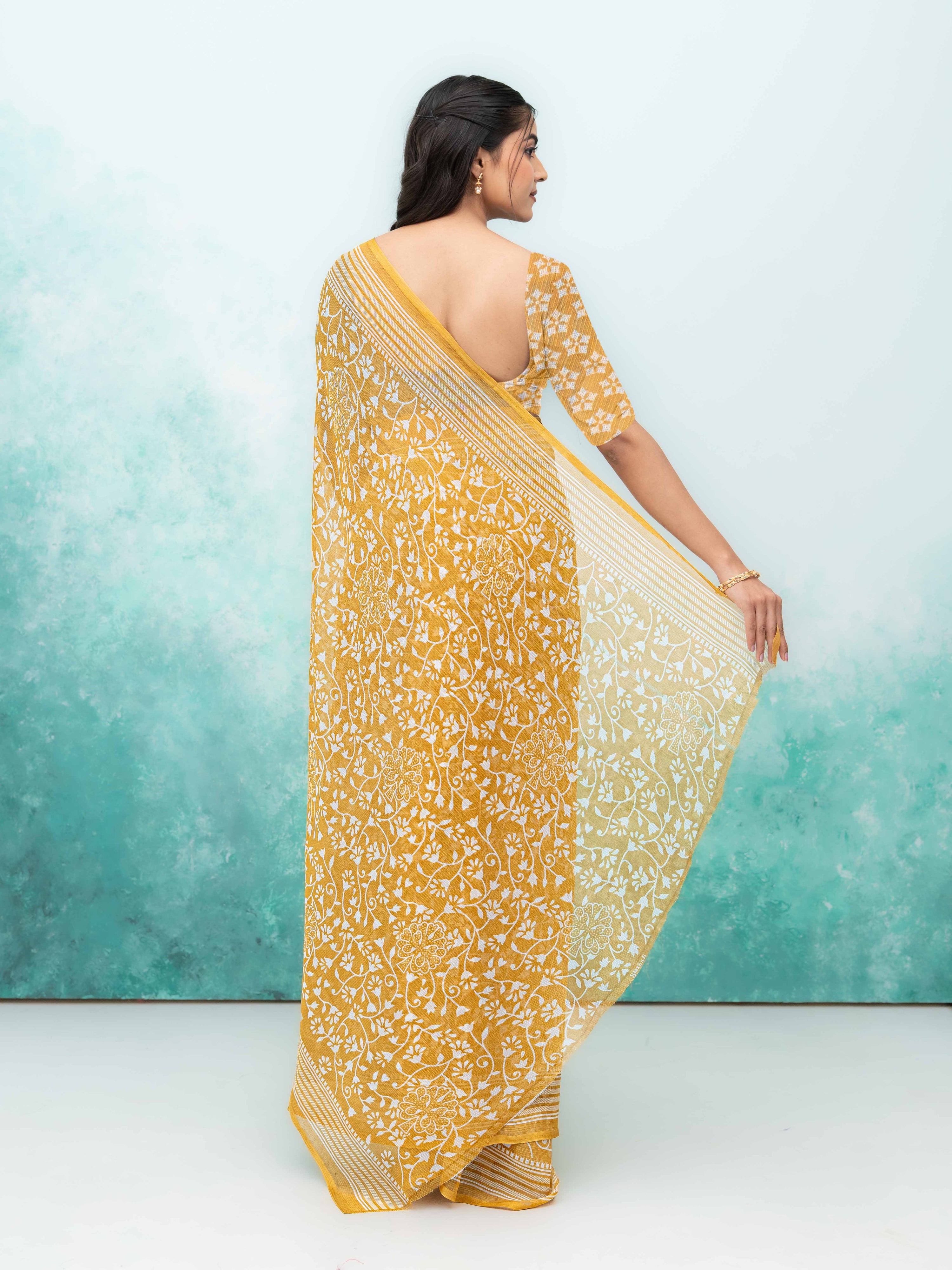 Yellow Weightless Saree
