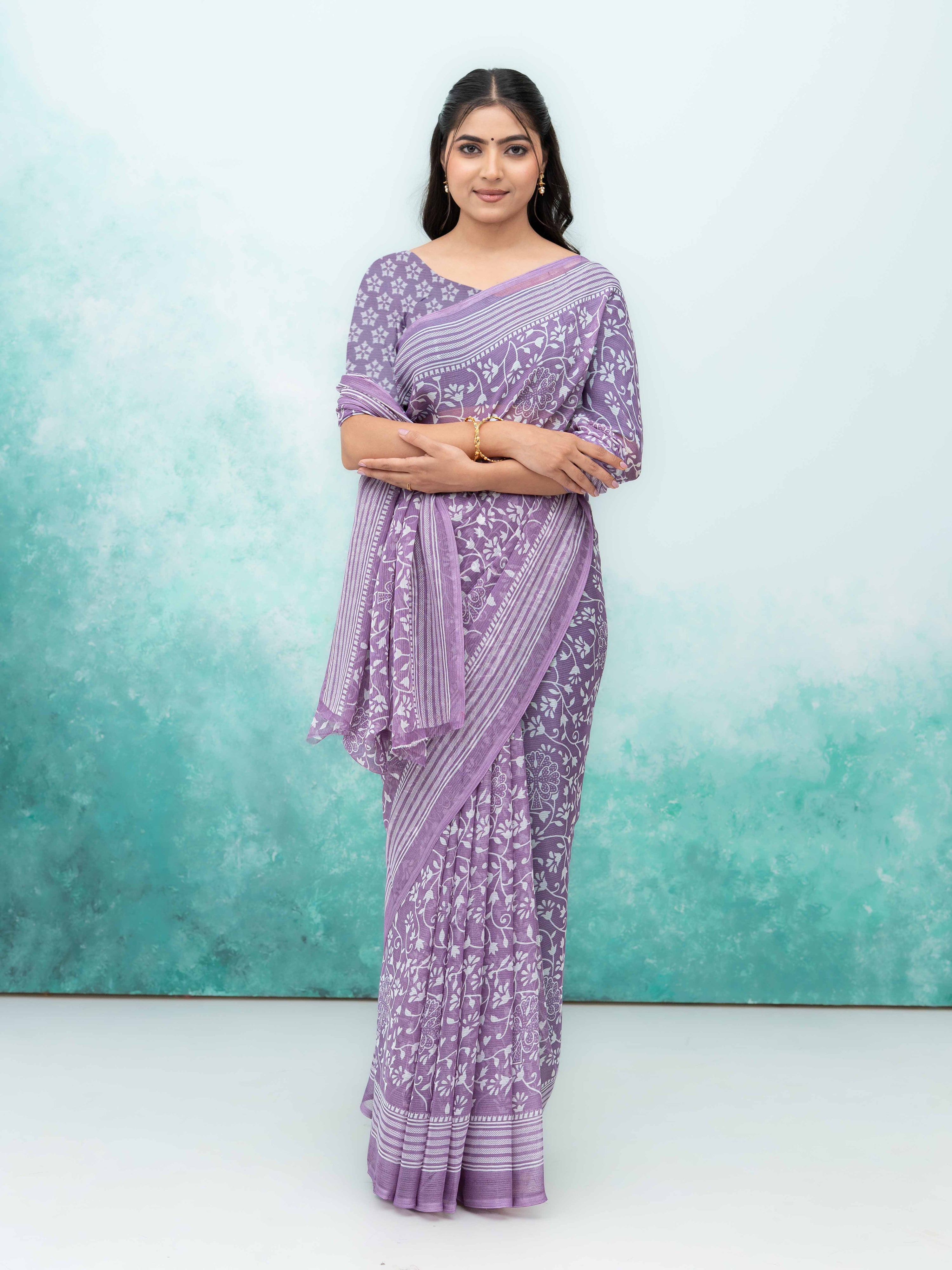 Purple Weightless Saree
