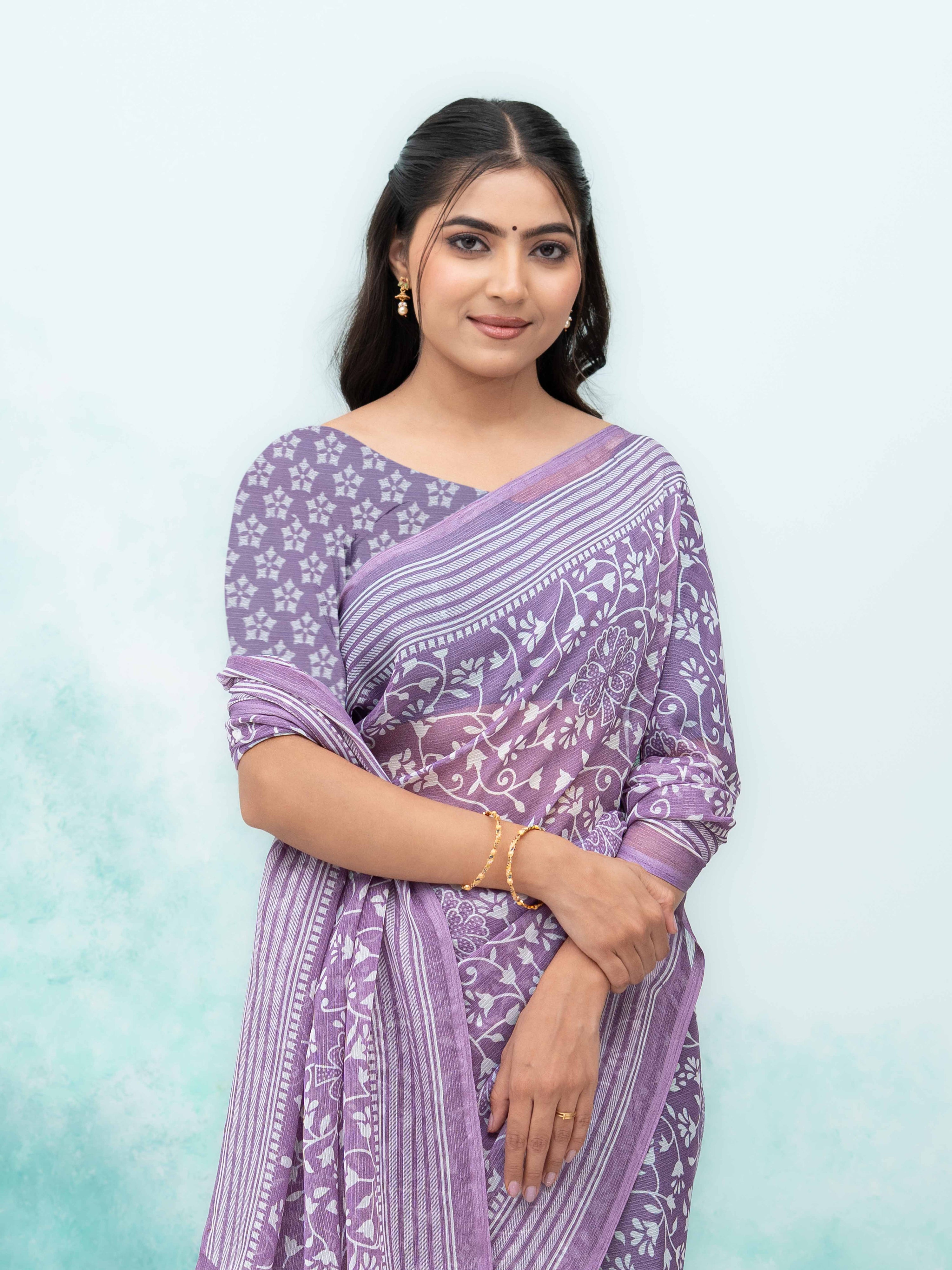 Purple Weightless Saree