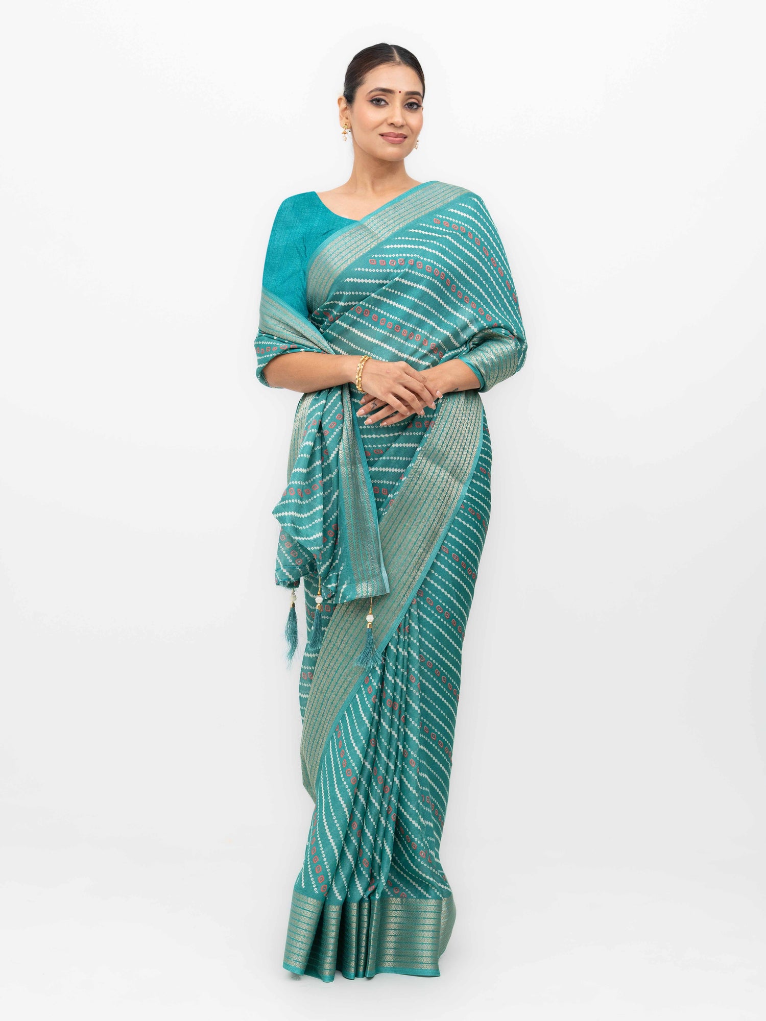 Sky Blue Moss Mellow Saree