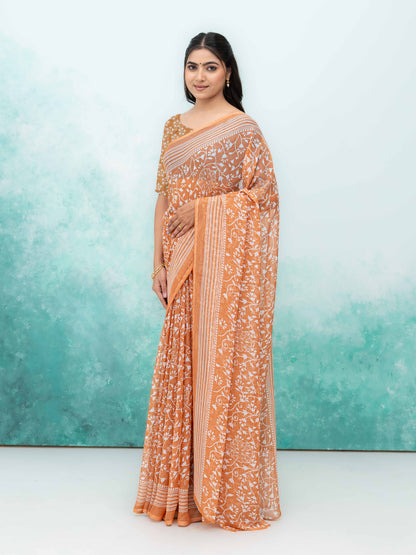 Rust Weightless Saree
