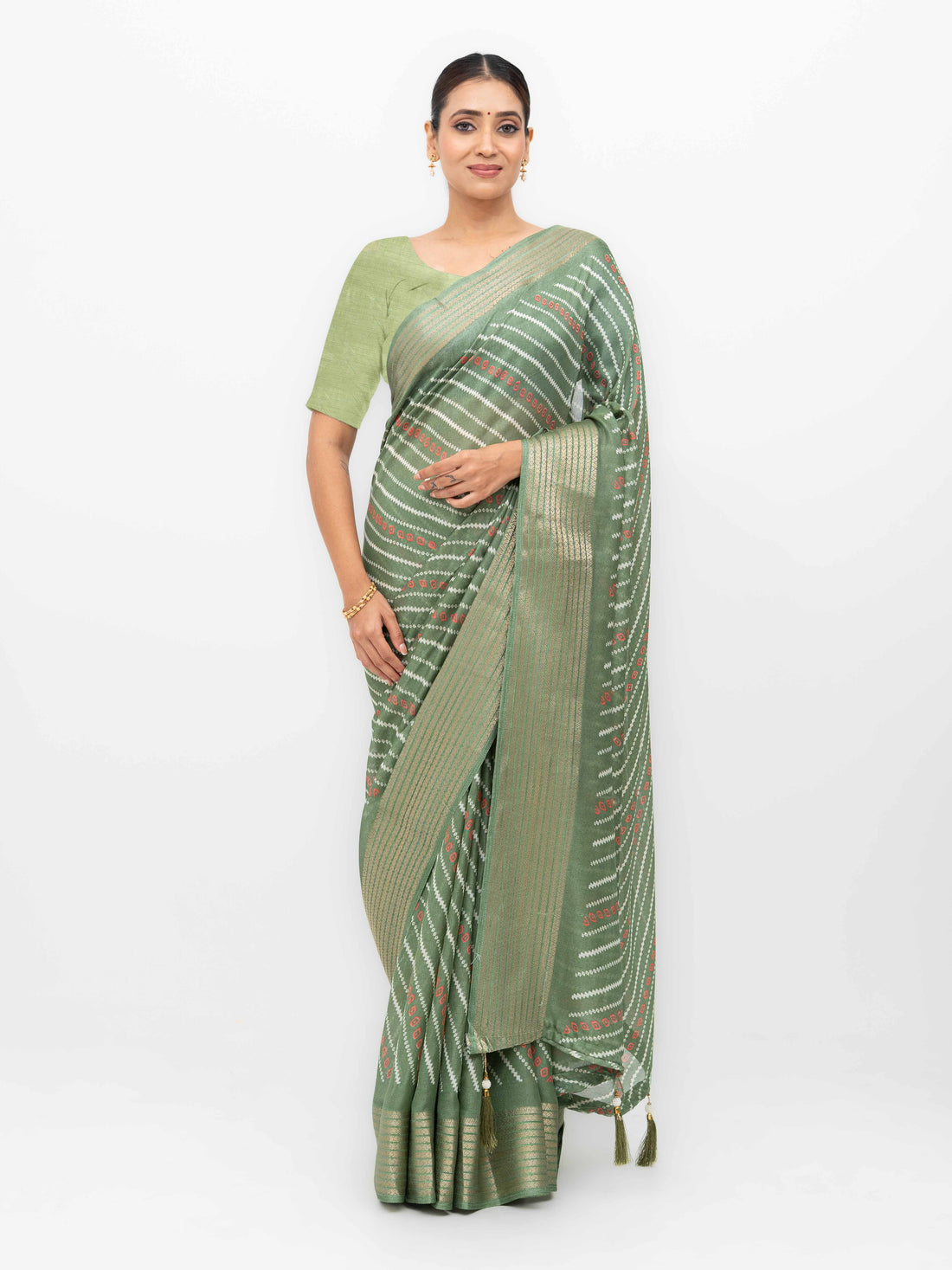 Light Green Moss Mellow Saree