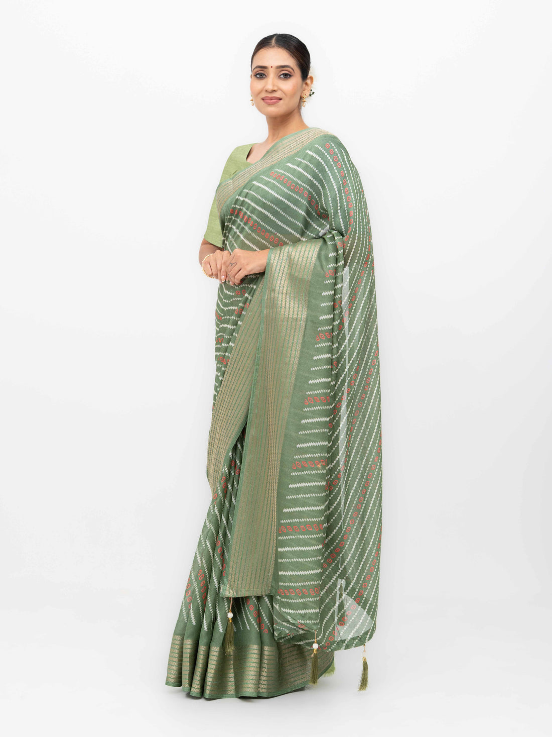 Light Green Moss Mellow Saree