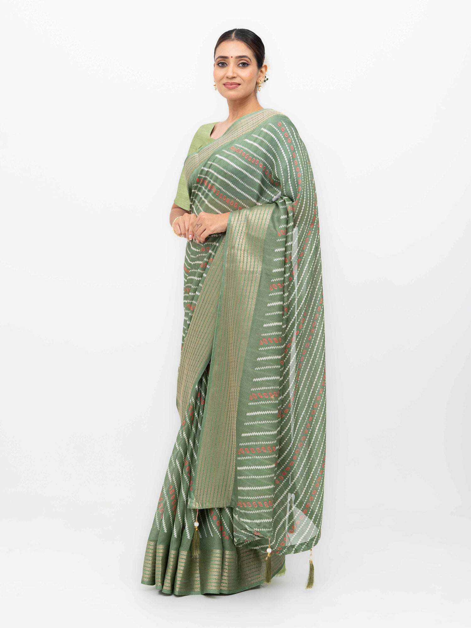 Light Green Moss Mellow Saree