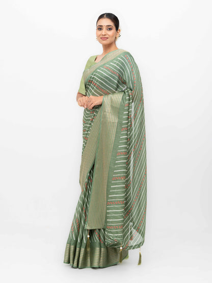 Light Green Moss Mellow Saree